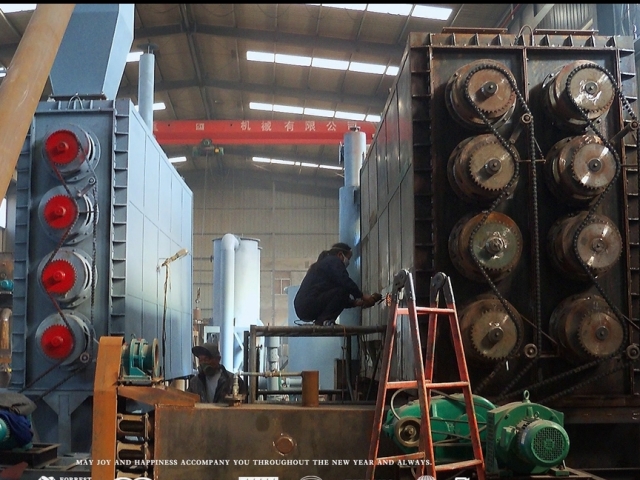 鞏義北斗機械展示先進(jìn)活性炭生產(chǎn)設(shè)備